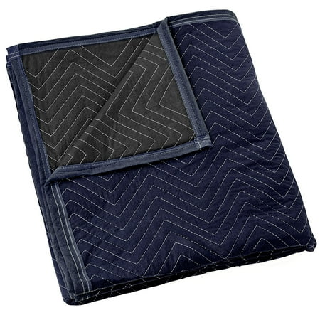 Ups Furniture Shipping Sure-Max Moving & Packing Blanket 80' x 72' (35 lb/dz weight) - Quilted Shipping Furniture Pad (Blue/Black) ()