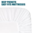 thumbnail image 3 of PiccoCasa Soft Microfiber Fitted Sheet Large Pocket, King White, 3 of 8