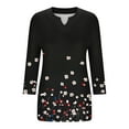 thumbnail image 5 of Taqqpue Women's Plus Size Tops Summer Floral Printed 3/4 Sleeve V-neck T Shirts Casual Loose Fit Soft Flowy Blouse Tops, 5 of 5