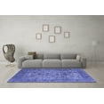 thumbnail image 3 of Ahgly Company Machine Washable Indoor Square Persian Blue Traditional Area Rugs, 3' Square, 3 of 4