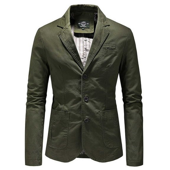 WXLWZYWL Items Free Shipping Men's Blazers Male Spring Autumn Cotton Solid Casual Blazers Men Clothing Outerwear Suit Jacket