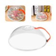 thumbnail image 1 of Cubierta para salpicaduras de microondas, cubierta para microondas para alimentos sin BPA, tapa protectora para placa de microondas con rejillas de ventilación para mantener (naranja-1 paque, 1 of 5