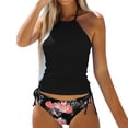 thumbnail image 1 of MKLEKYY Trajes De Baño Hombre Natacion Women'S Plus Size Bikini Set Color Split Swimsuit Fashionable & Comfortable Beachwear, 1 of 5
