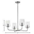 thumbnail image 6 of 83454BN Lark Kline - 4 Light Medium Chandelier In Transitional Style-9.75 Inches Tall and 25 Inches Wide-Brushed Nickel Finish, 6 of 17
