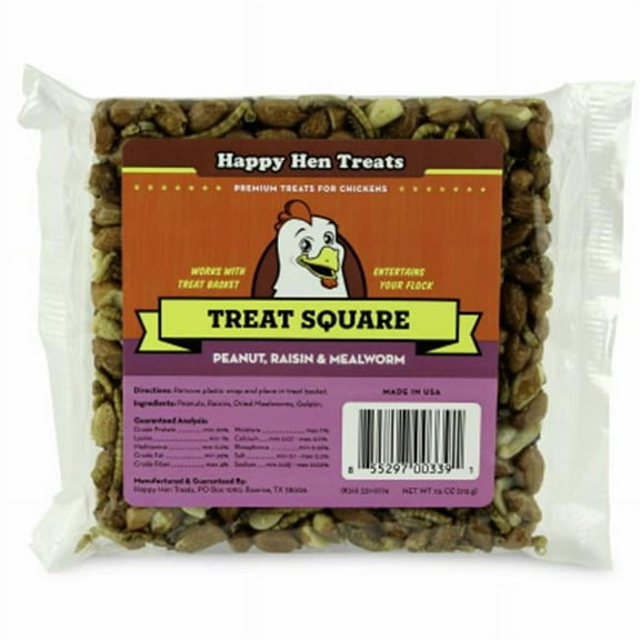 HAPPY HEN TREATS Mealworm & Peanut Treat Square, 7.5-oz. 17086