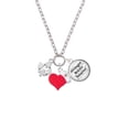 thumbnail image 2 of Delight Jewelry Silvertone Card Suits - Red Heart Nurse Strong Zoe Necklace, 2 of 4