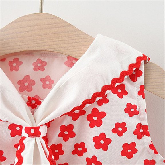 Vedolay Shirt Dress Toddler Girls Yellow Seersucker Easter Themed Smocked Dress,Red 3-6 Months