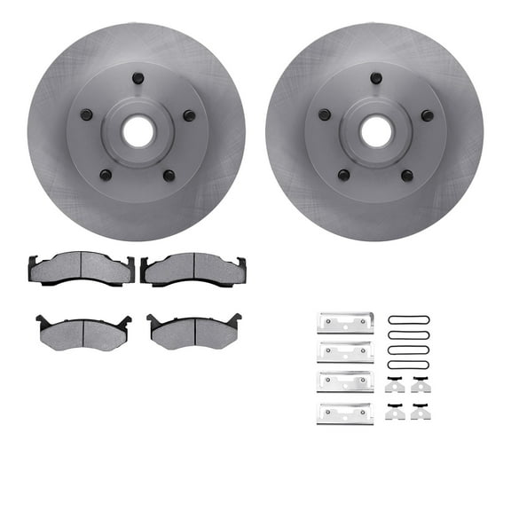 Dynamic Friction Company Front Brake Rotors with 5000 Advanced Brake Pads includes Hardware 6512-40327