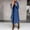 A88-Blue, variant on Ovticza Womens Classic Coat Lapel Collar Open Front Belted Long Jacket Blue S