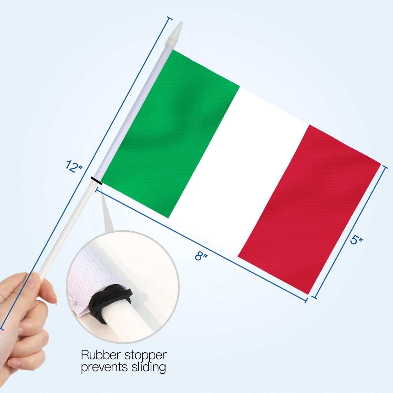 Bandierine Giappone Anley &ndash; Confezione Da 12 Mini Bandiere Giapponesi A Mano, 8x5 Pollici, Poliestere, Multicolore