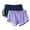 Purple-4, variant on 2 Packs Pajama Shorts for Women Elastic Waist Solid Color Casual Sleep Shorts Soft Thin Pajama Shorts
