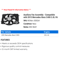 thumbnail image 2 of Auxiliary Fan Assembly - Compatible with 2015 Mercedes-Benz C400 3.0L V6, 2 of 2