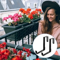 IBASETOY 1 Pair Railing Hook for Vertical Gardening Balcony Planter Hanger 9.4x7.9x1.2in