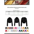 thumbnail image 2 of MixMatchy Women's Solid Long Sleeve Zip Up Crop Detail Hoodie Jacket, 2 of 5