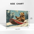 thumbnail image 4 of 8x12 inch Brown Bear Skiing Canvas Hanging Picture,Indoor Children'S Room,Study,Lounge,Kitchen Wall Art Decor Painting Pictures,Classic Brown Bear Skiing Poster,Chic Gift For Bear Enthusiast, 4 of 6