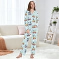 thumbnail image 6 of FORMRS Womens Pajama Set Long Sleeve Top and Pants with Pockets Soft Comfy Lounge Sleepwear, Sizes S-2XL, Colorful Trains, 6 of 7