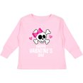 thumbnail image 3 of Inktastic Happy Valentines Day Girls Skull Girls Long Sleeve Toddler T-Shirt, 3 of 5