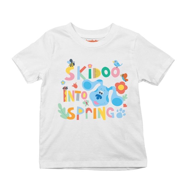 Playera Fan Army Blue´s Clues Talla 6 Manga Corta con Estampado Skidoo into the Spring Blanca