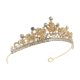thumbnail image 3 of Tocado de corona de diamantes de imitación, tiara brillante para niña, vestido de novia, tocado, corona para niña, 3 of 5
