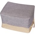 thumbnail image 6 of 5 Pack Large Storage Basket Bin Foldable Storage Cube Box Canvas Fabric Collapsible Organizer with Handles for Closet Home Office Clothes Shelf Nursery, Grey Beige, 6 of 15