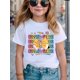 thumbnail image 1 of Camiseta informal de manga corta con estampado de lazo de dibujos animados para niña, top informal y cómodo, camiseta de verano con cuello redondo y manga corta, el mejor regalo para niño y niña., 1 of 8