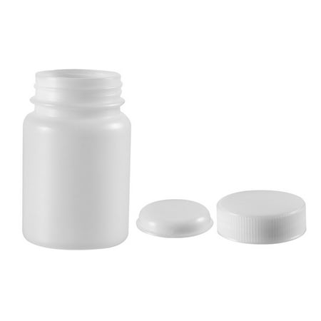 50ml 2 Jars - Plastic Lab Chemical Reagent Bottle 50ml / 1.7oz Wide Mouth Sample Sealing Liquid Storage Container