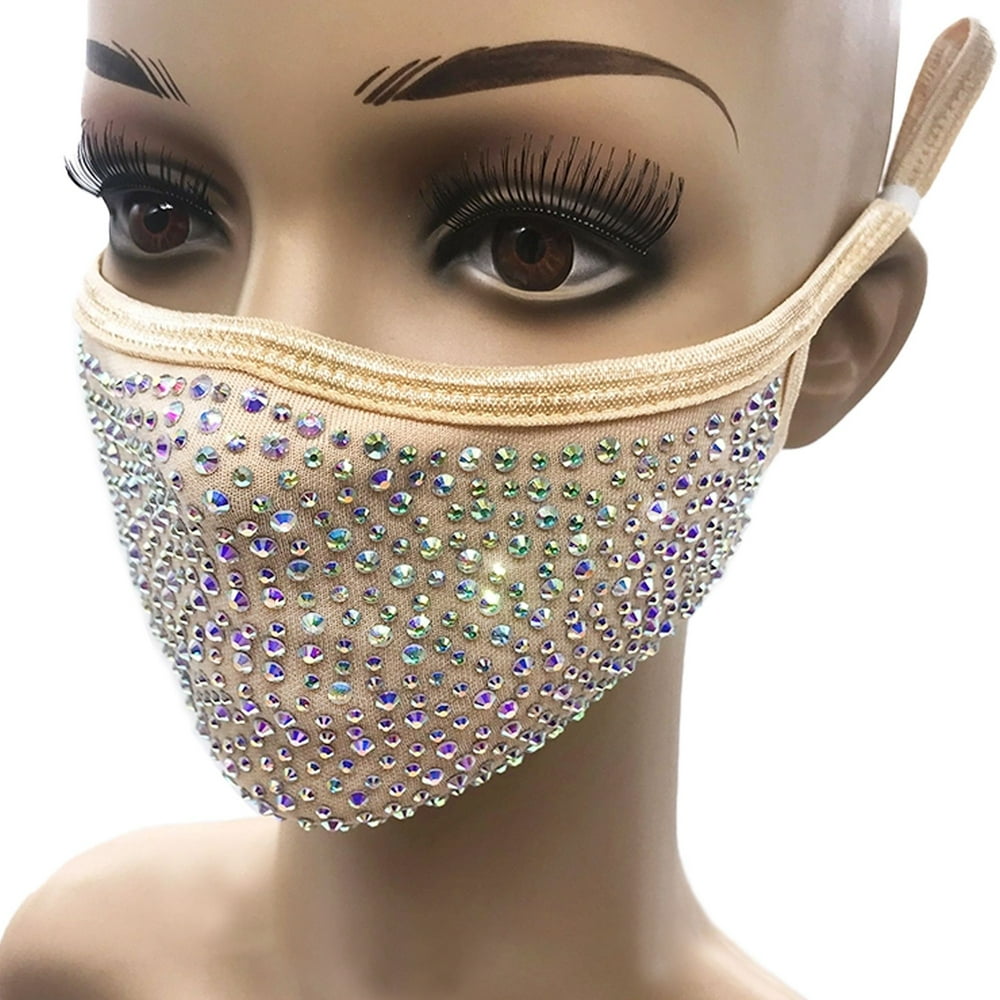 CoMiracle - CoMiracle 2 PCS Sparkly Face Mask Bling Swarovski ...