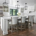 thumbnail image 7 of Home Square Wood Counter Height Swivel Barstool in Weathered Gray - Set of 3, 7 of 7