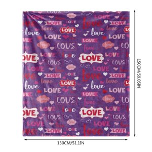 Dédouanement des couvertures pondérées ! Couverture décorative de la Saint Valentin Air Conditionnement Blank Jet Blanket Valentine Day Decorations 1X couverture