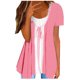 thumbnail image 1 of Top de dos piezas falso de cuello redondo de manga corta sexy casual de moda para mujer Fridja ghk2763, 1 of 5