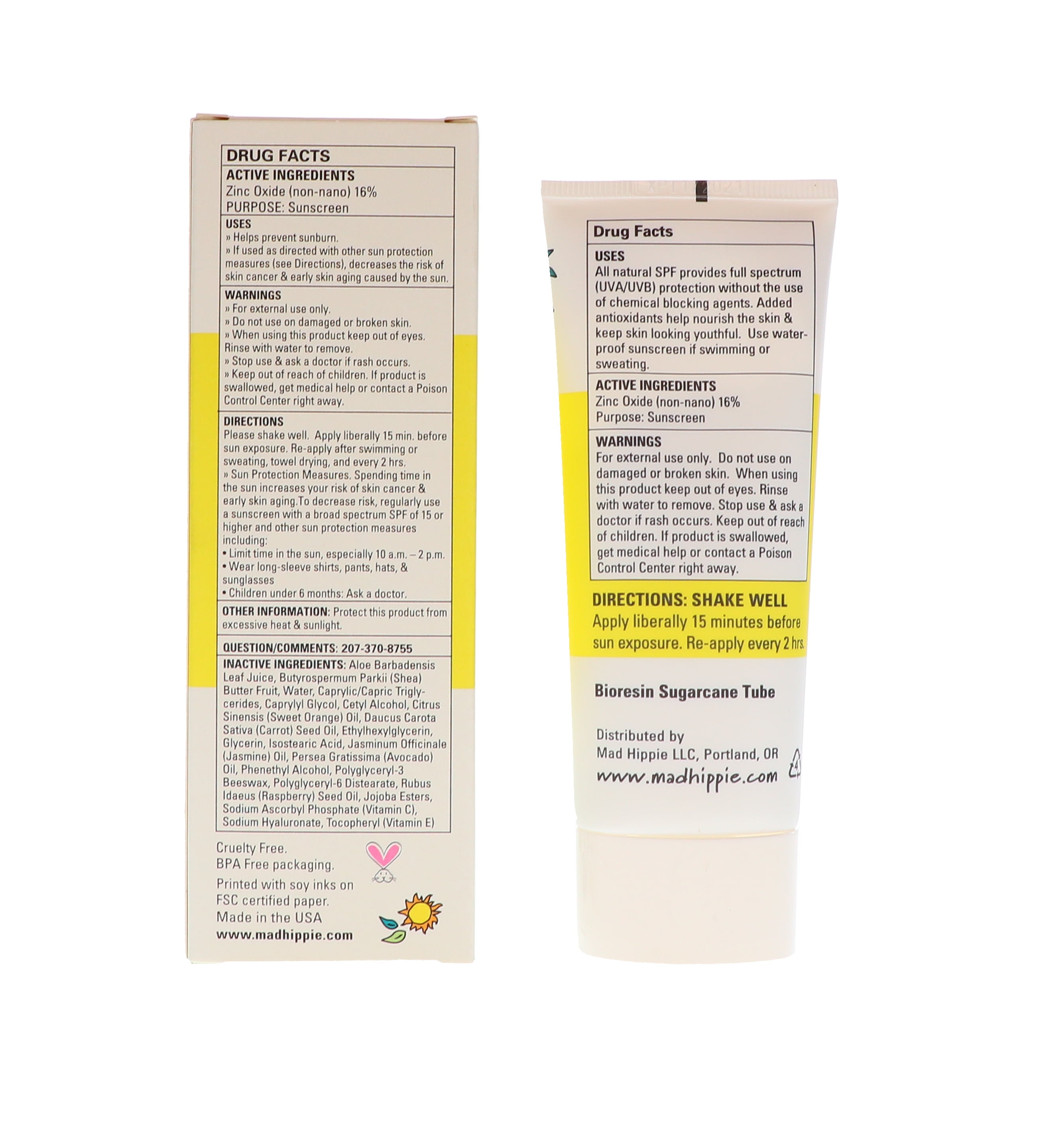 mad hippie face sunscreen