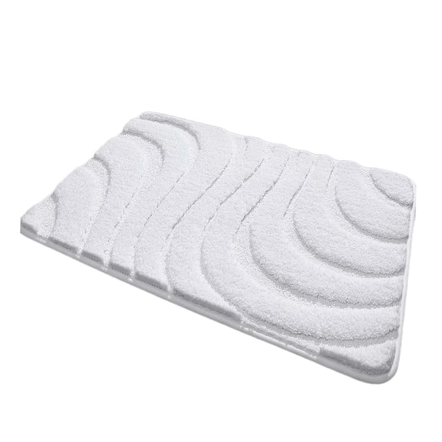 simhoa Bathroom Floor Mat Modern Soft Anti Slip Fluff Bath Carpet Simple Front Door Rug 40cmx60cm