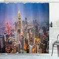 thumbnail image 1 of Ambesonne Urban Shower Curtain, City Skyline District, 69"Wx75"L, Orange Yellow Blue, 1 of 2