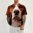 thumbnail image 6 of Gamivast Men T Shirts 3D Dog Print Graphic Tshirt Cool Design Crew Neck Tee Casual Short Sleeve T-Shirt Coffee M Orders Placed by Me to be Delivered, 6 of 8