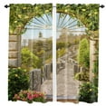 thumbnail image 2 of Italy Ancient Arch Garden Curtain For Living Room Kids Bedroom Kitchen Window Curtains Home Interior Drapes, 2 of 7