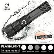 12000000Lumens Brightest LED Flashlight Rechargeable Tactical Police Work Light