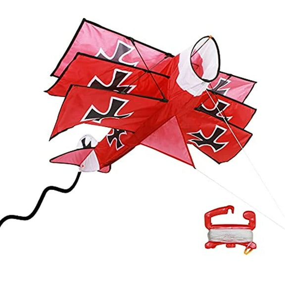 WindNSun Super Size 3D Nylon Kite Aircraft Red Baron 39 Inches Wide