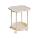 thumbnail image 2 of Mesita de Noche Blanca de Plástico con Estante de Almacenamiento | Mueble Auxiliar para Sofá | Mesa Móvil | 49X47,5 Cm | Almacenamiento de Doble Nivel | Ruedas | Organizador para Apartamentos Pequeño, 2 of 6