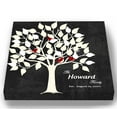 thumbnail image 1 of MuralMax - Personalized Family Tree Canvas Wall Art - Wedding & Anniversary Decor Gifts For Milestone Occasions With Custom Name & Date - Unique Bride & Groom Presents - Charcoal - 12 x 12, 1 of 6