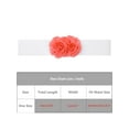 thumbnail image 4 of Cinturón elástico de doble flor de chiffon grande para mujer INSPIRE CHIC, corsé elegante para vestido, 26.8x2.4 pulgadas, rojo sandía, 4 of 6
