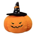 thumbnail image 1 of Pumpkin Pillow, Halloween Plush Pumpkin Cushion with Witch Hat, Throw Pillows for Sofa, Car,, 1 of 2