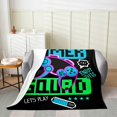 thumbnail image 2 of Erosebridal Game Controller Flannel Blanket, Cartoon Gamepad Sherpa Throw, Teens, 2 of 7