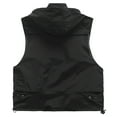 thumbnail image 4 of HOOMEUMY Mens Cargo Vest Stand Collar Jacket Quick Dry Design Casual Workout Sleeveless Clothes Fashion 2025 Trendy Classic Solid Coat Black XL, 4 of 4