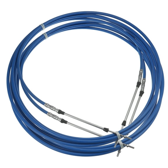 2pcs 20ft 6 Meter 236inch Marine 33C Throttle Control Cable for Yamaha Outboard Engine Boat Motor Steering System Blue