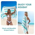 thumbnail image 5 of Smuge 4 Pack Cabana Stripe Beach Towels, 60x30 inches Microfiber Lightweight Outdoor Large Swim Towel for Adults (Green Sea Blue), 5 of 10