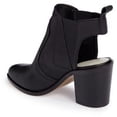 thumbnail image 3 of 1.STATE Leban Black Leather open Back Block Chunky Heel Cutout Ankle Booties (Black Leather, 8), 3 of 4