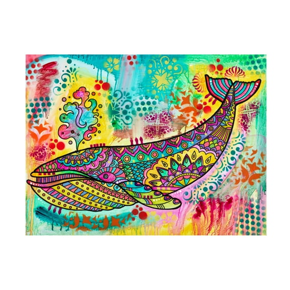 Canvas Wall Art - Dean Russo 'Blue Whale' Wall Art for Living Room, Bedroom, or Office Décor by Trademark Fine Art - 19 x 14 Inches