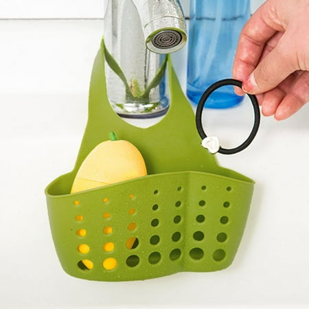 Today Deals Holiday Deal! Christmas Gift! Today# Adjustable Creative Home Button Type Kitchen Hanging Basket Portable Bathroom Hanging Shelving Water Faucet Basket ()