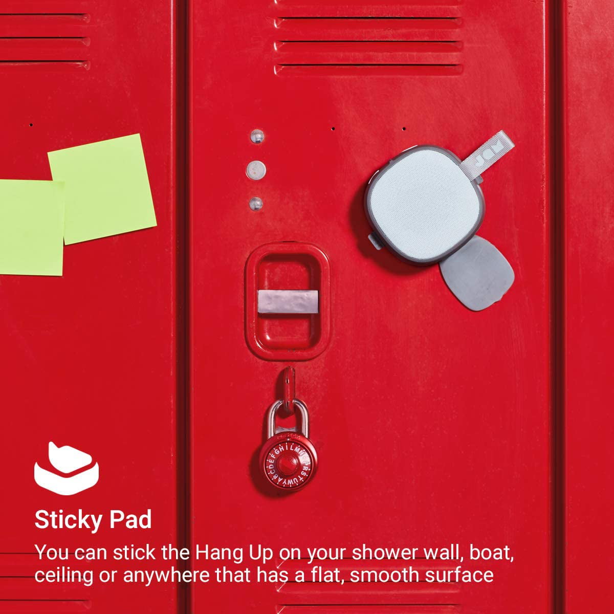 Jam Hang Up Bathroom Shower Bluetooth Speaker Waterproof 8 Hour Playtime Grey 