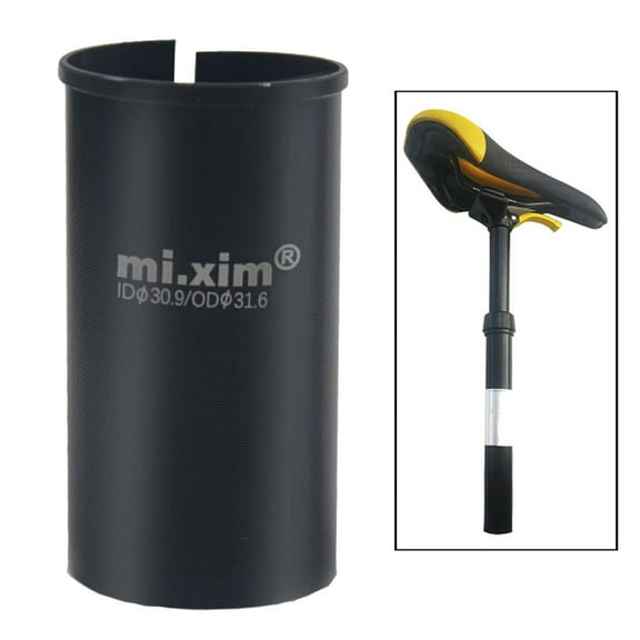 Bike Seat Post Adapter Seatpost Changing Shim Sleeves 30.9mm to 31.6mm Full CNC precision machining with smooth 't hurt your finger - Black